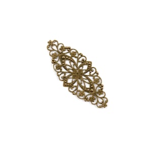 Brass Stamping Filigree Charm Pendant 82mm