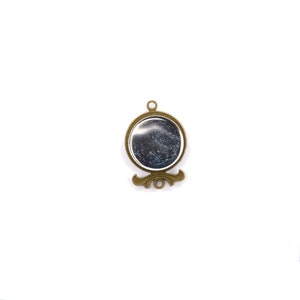 Two sided pendant with 25mm bezel cups bezel trays for cabochons or glass domes