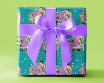 13 Going on 30 Inspired Gift Wrapping 30th Birthday Party Paper