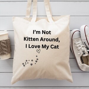 Cat Tote Bag, Cute Cat Bag, Perfect Gift For Cat Lovers, Cat Tote, Cute Tote Bag, Gift For A Cat Mom, Aesthetic Tote Bag, Reusable Cat Bag