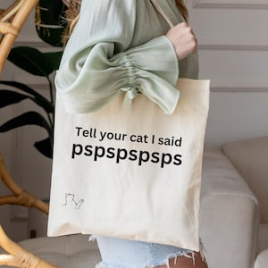 Cat Tote Bag, Cute Cat Bag, Perfect Gift For Cat Lovers, Cat Tote, Cute Tote Bag, Gift For A Cat Mom, Aesthetic Tote Bag, Reusable Cat Bag