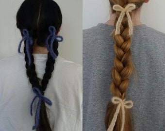 Set of TWO Mohair Ribbons/Bows