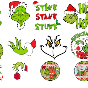 Grinch PNG Bundle, Grinch face PNG, Christmas Png, Christmas Bundle, Christmas Grinch Shirt, Grinch Png, Mean One, png bundle, Grinchmas