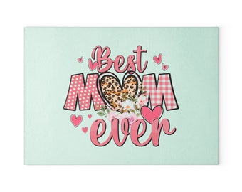 Tagliere in vetro Chic Best Mom Ever – Tagliere in vetro estetico Kitchen Love