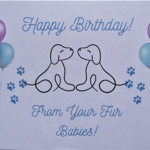 Funny Birthday Card From Dogs to Owner Pet Birthday Card for Dog Lovers ...