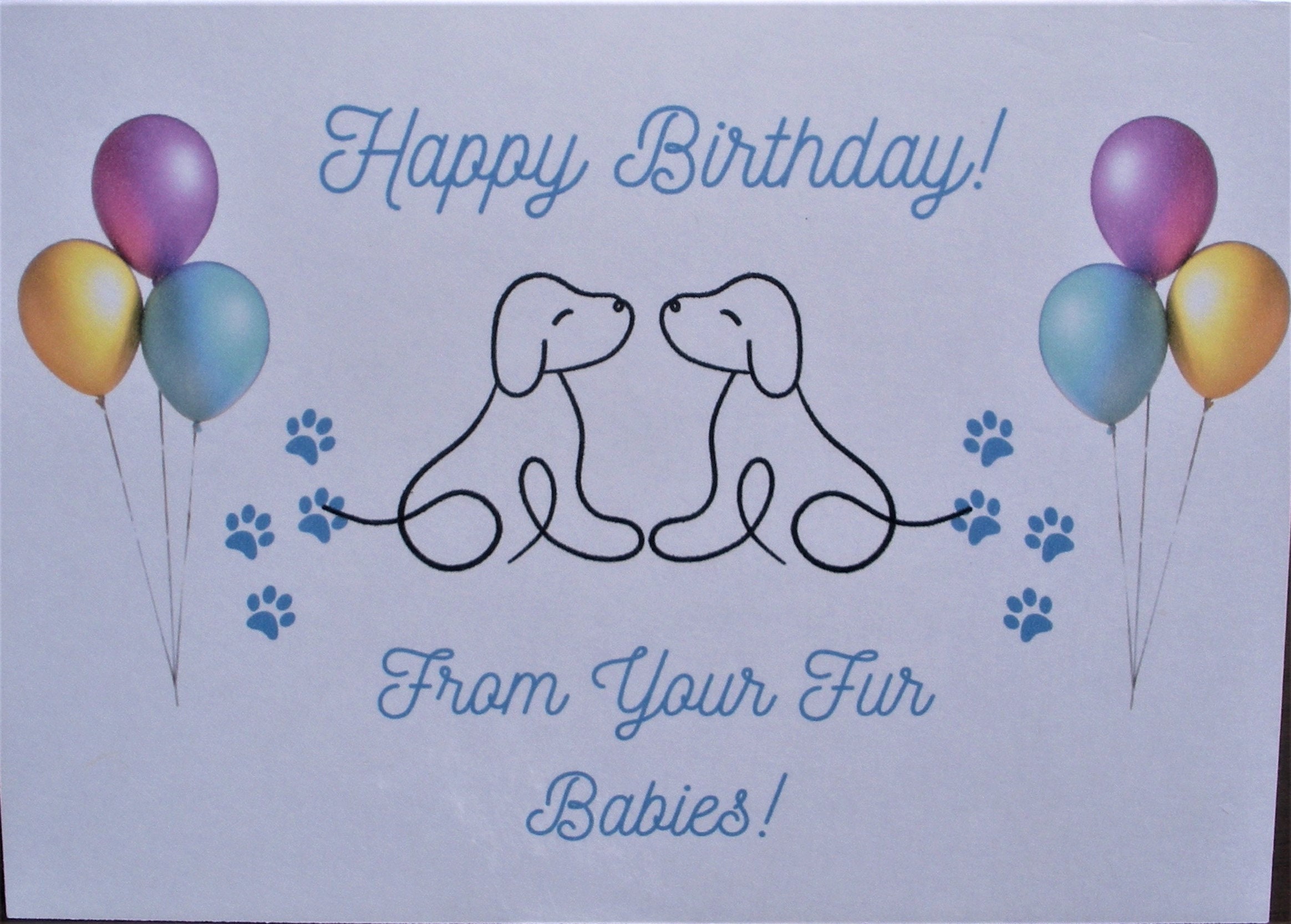 Funny Birthday Card From Dogs to Owner Pet Birthday Card for Dog Lovers ...