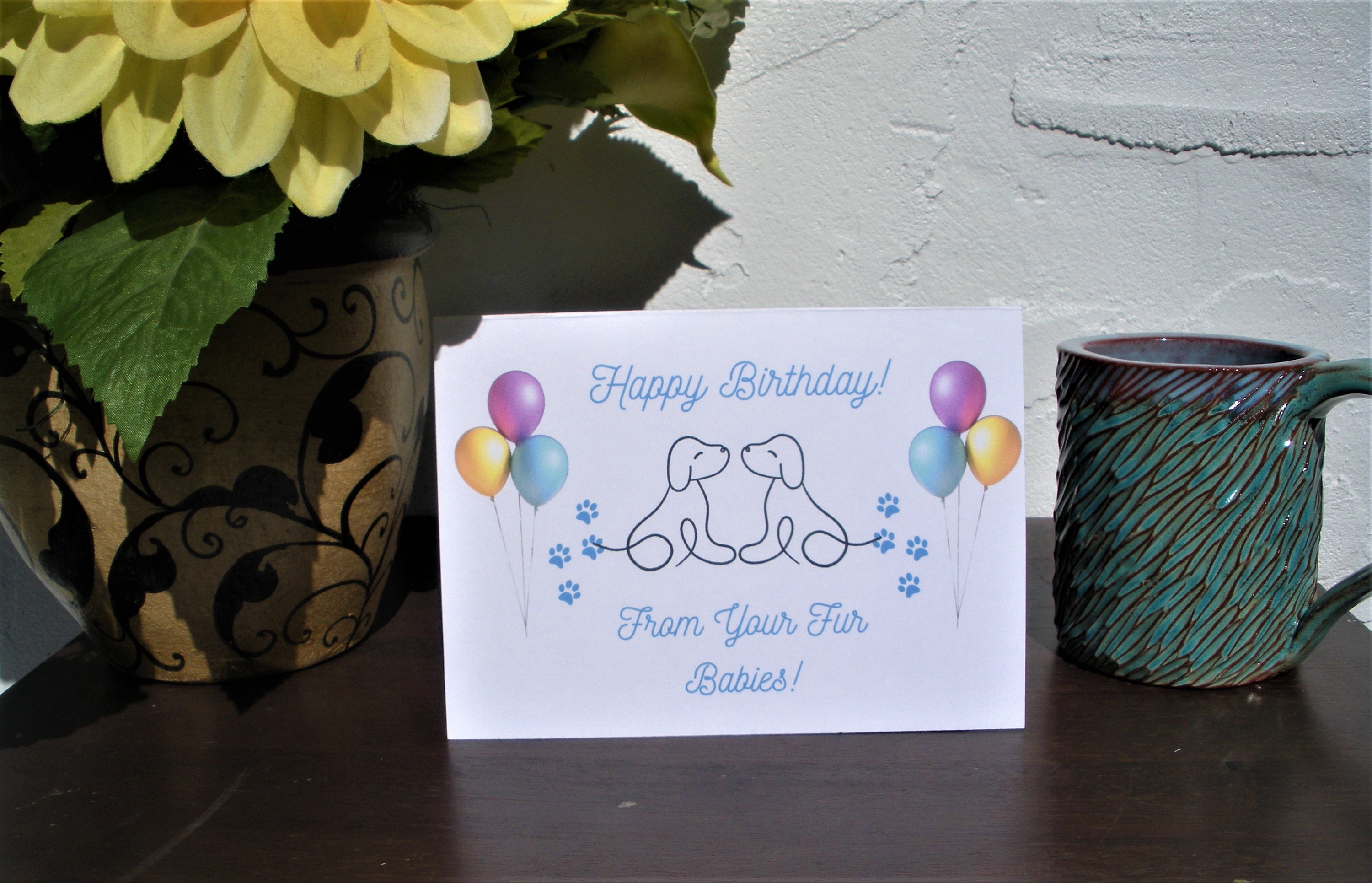 Funny Birthday Card From Dogs to Owner Pet Birthday Card for Dog Lovers ...