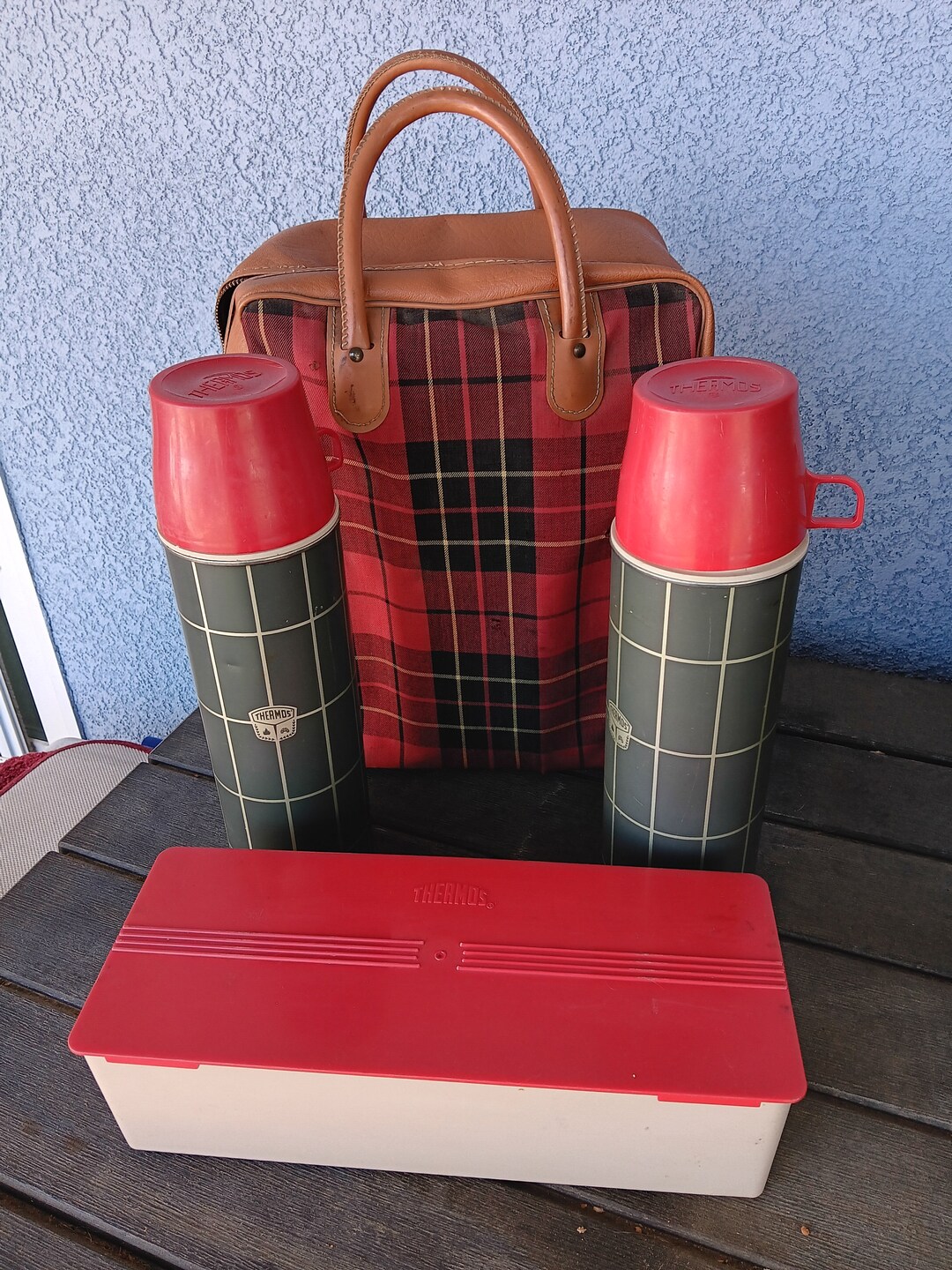 Vintage Thermos Picnic Set Etsy