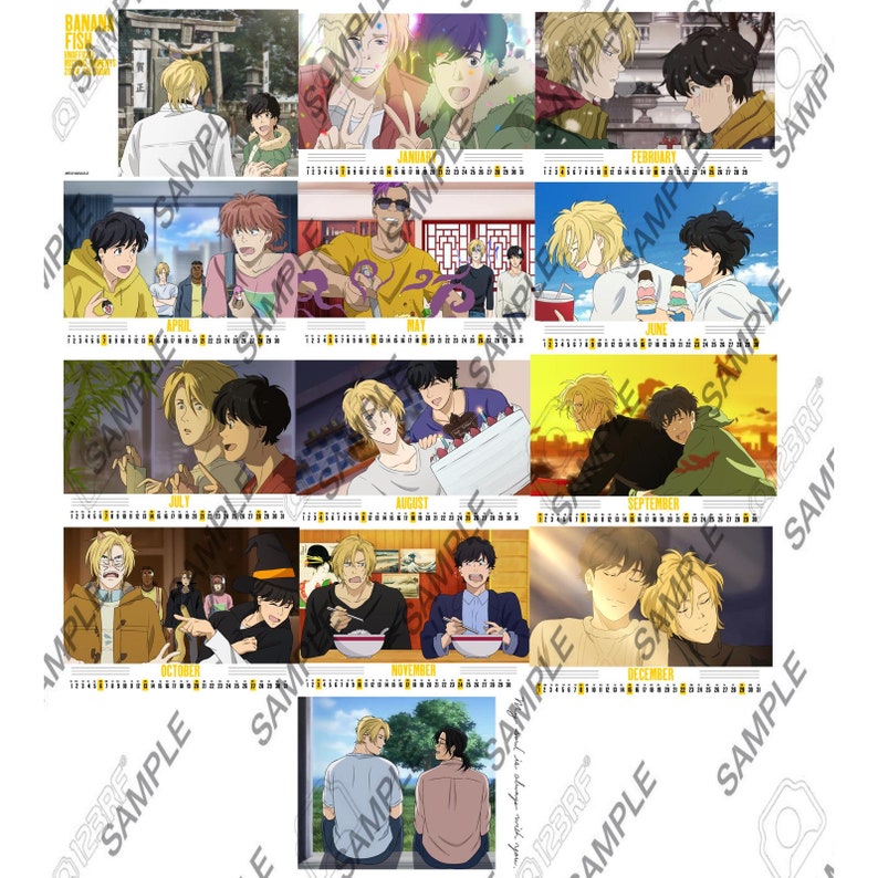 Banana Fish 2025 Calendar Etsy