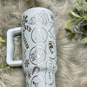 Christmas Cookie 40oz Simple Modern Trek Tumbler, 40oz Tumbler with Handle, Engraved Simple Modern Tumbler, Engraved Tumbler, Christmas Trek