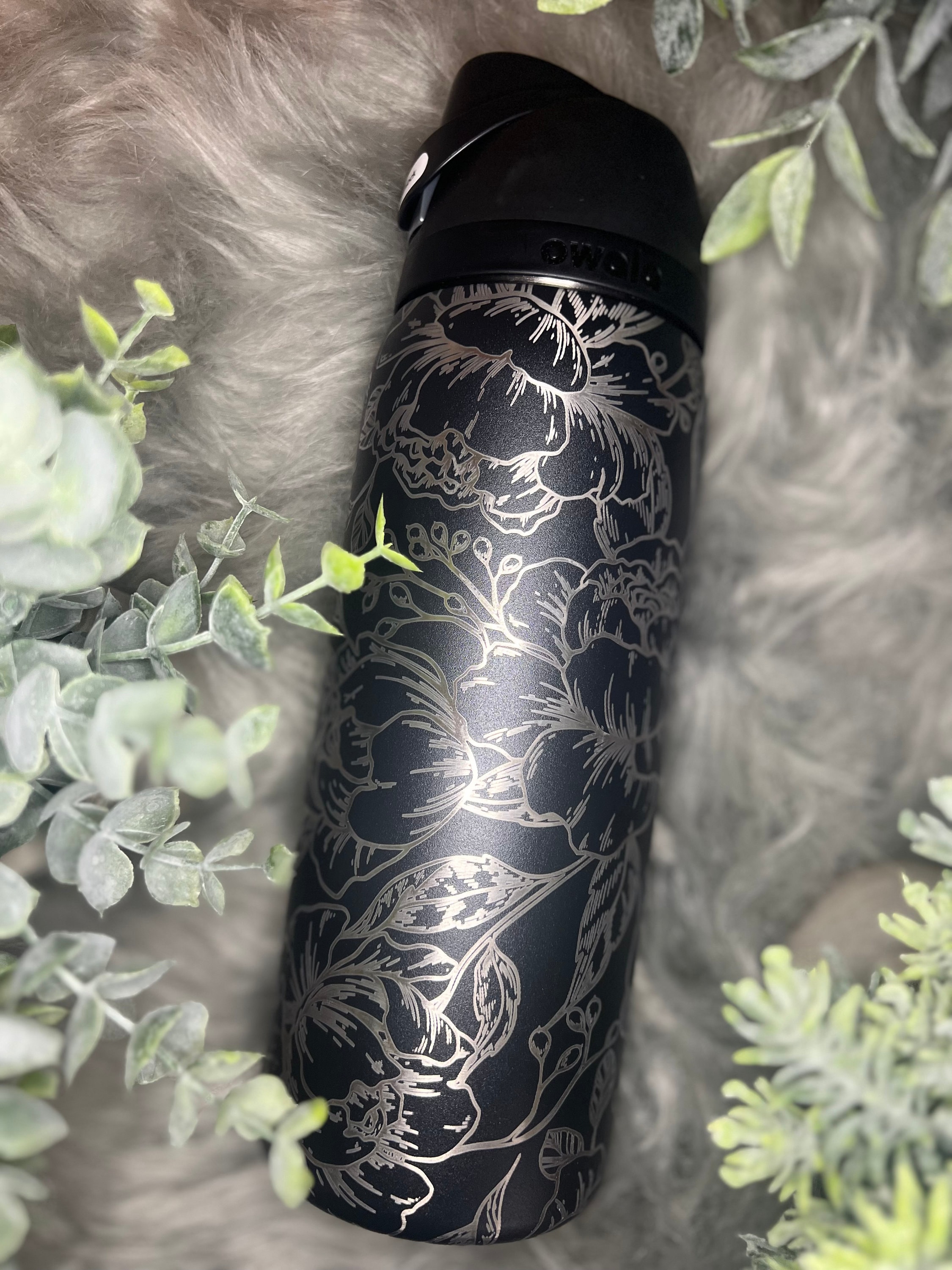Bloom Where Planted FULL WRAP Owala Freesip Personalized Water Bottle Laser  Engraved Floral Flowers Name Custom 