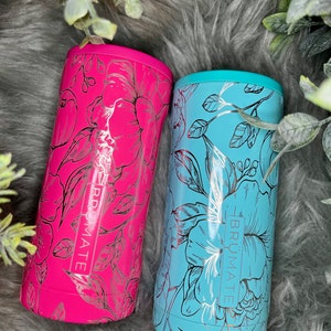 Hopsulator Slim Cozie Brumate gravado, Slim Cozie gravado em peônia, Hopsulator Slim Brumate gravado, Hopsulator Slim gravado, Slim personalizado