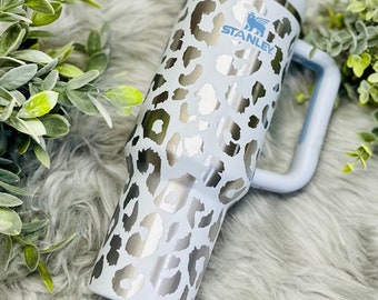 Vaso Stanley con estampado de leopardo grabado, 30 o 40 oz
