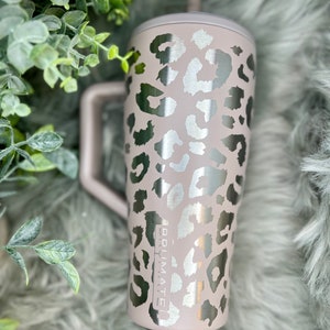 Gobelet gravé léopard époque brumate, époque gravé léopard, 40 oz 30 oz avec anse, gobelet gravé époque brumate