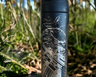 Engraved Freedom Eagle Owala FreeSip Water Bottle, 32oz
