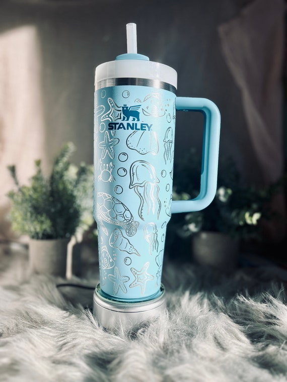 Engraved Stanley Quencher H2.0 40 Oz Tumbler, Under Water Marine