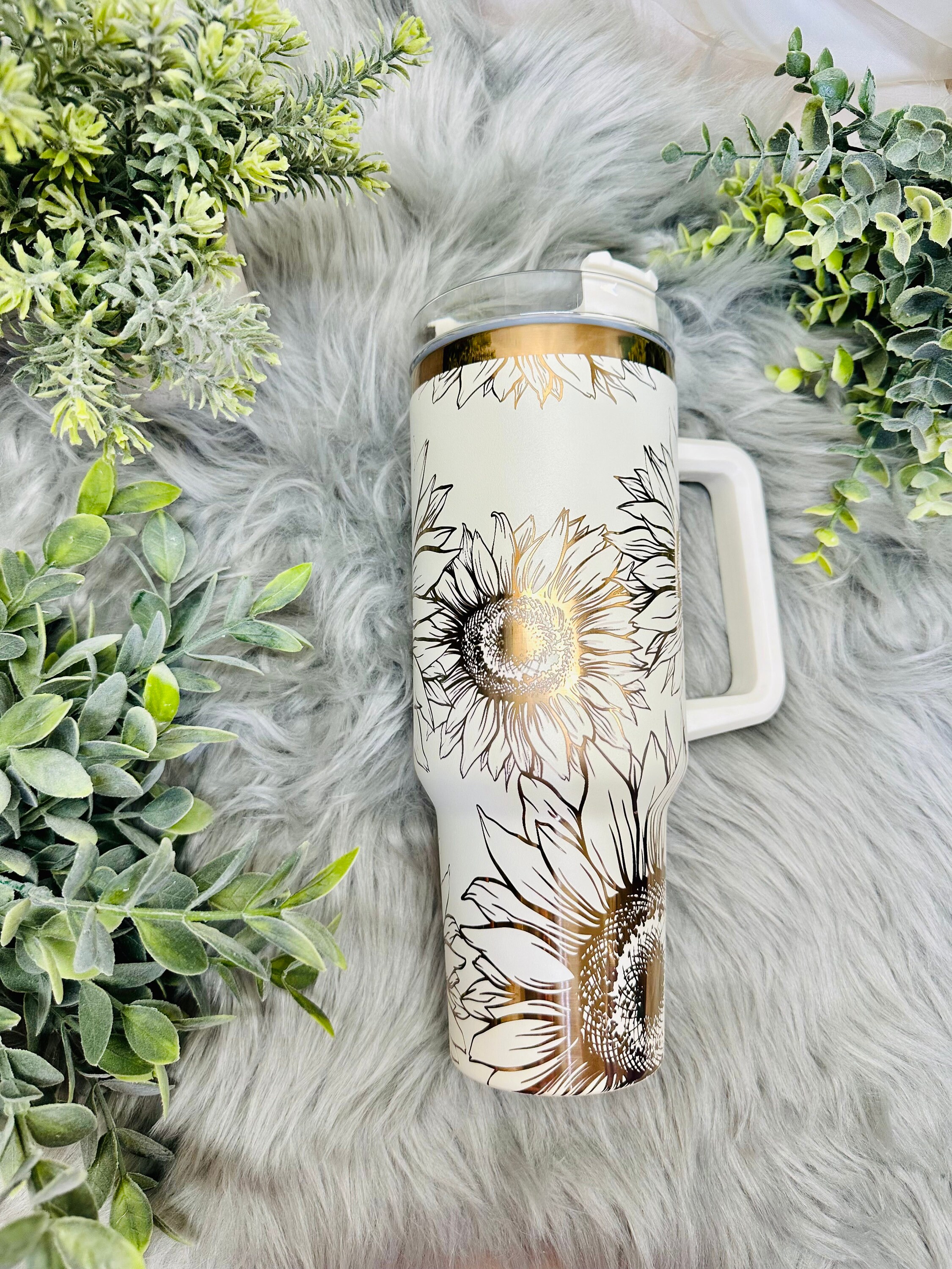 40 oz Sunflower Stanley Dupe Tumbler - Shop Wyoming