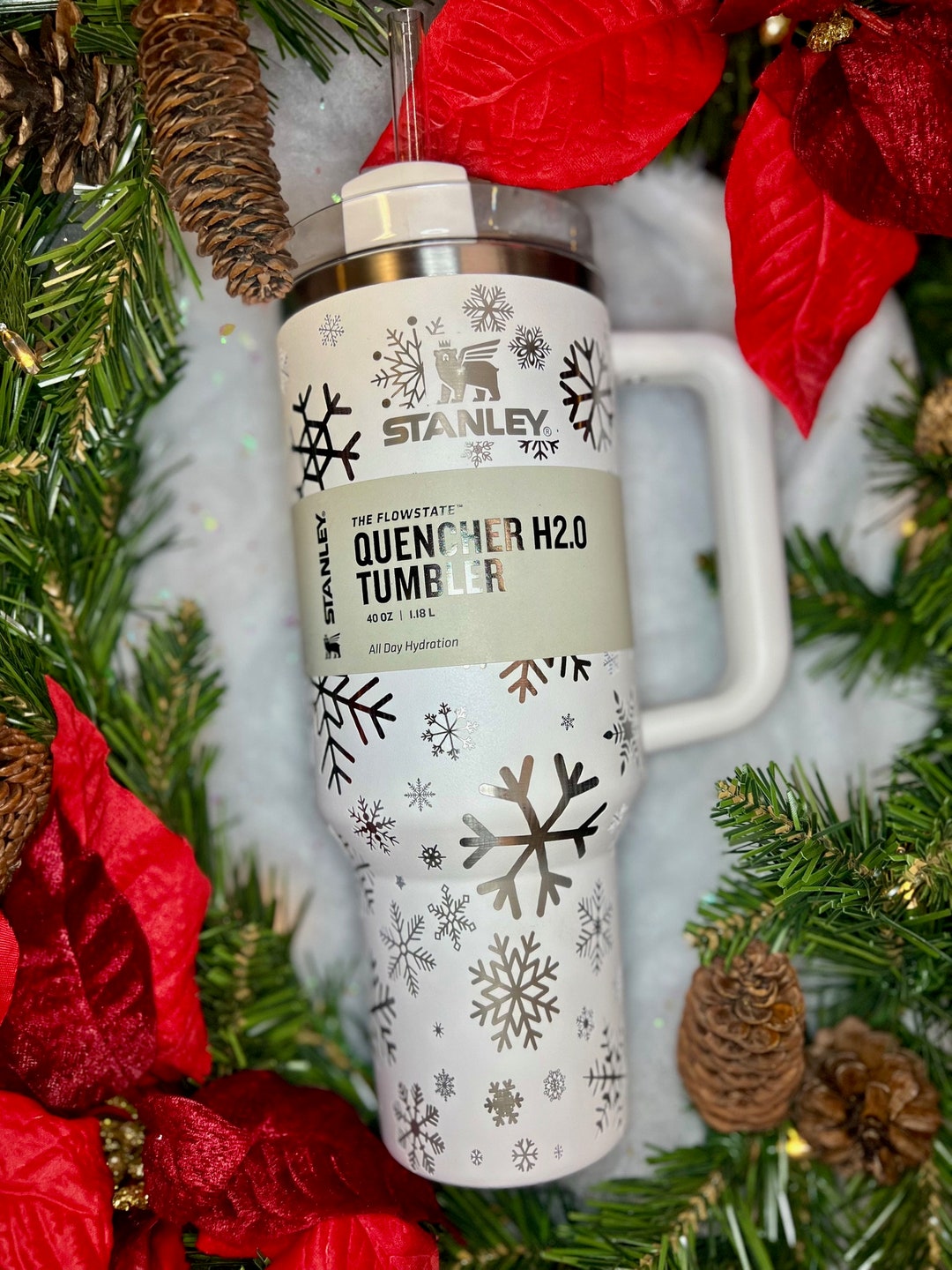 Winter's Whispers Engraved Stanley Quencher H2.0 Flowstate Tumbler