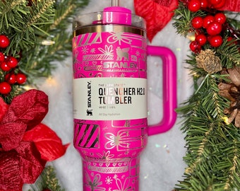 Vaso Stanley Quencher H2.0 con grabado Holiday Treasures (30 o 40 oz)