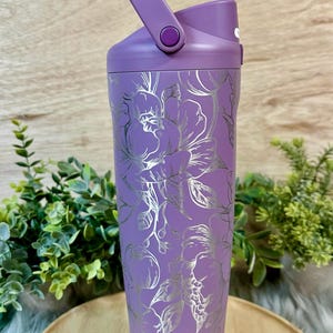 Peony Engraved Owala FreeSip Sway Tumbler, Owala Water Bottle, Custom Owala, Owala 40oz Owala 30oz