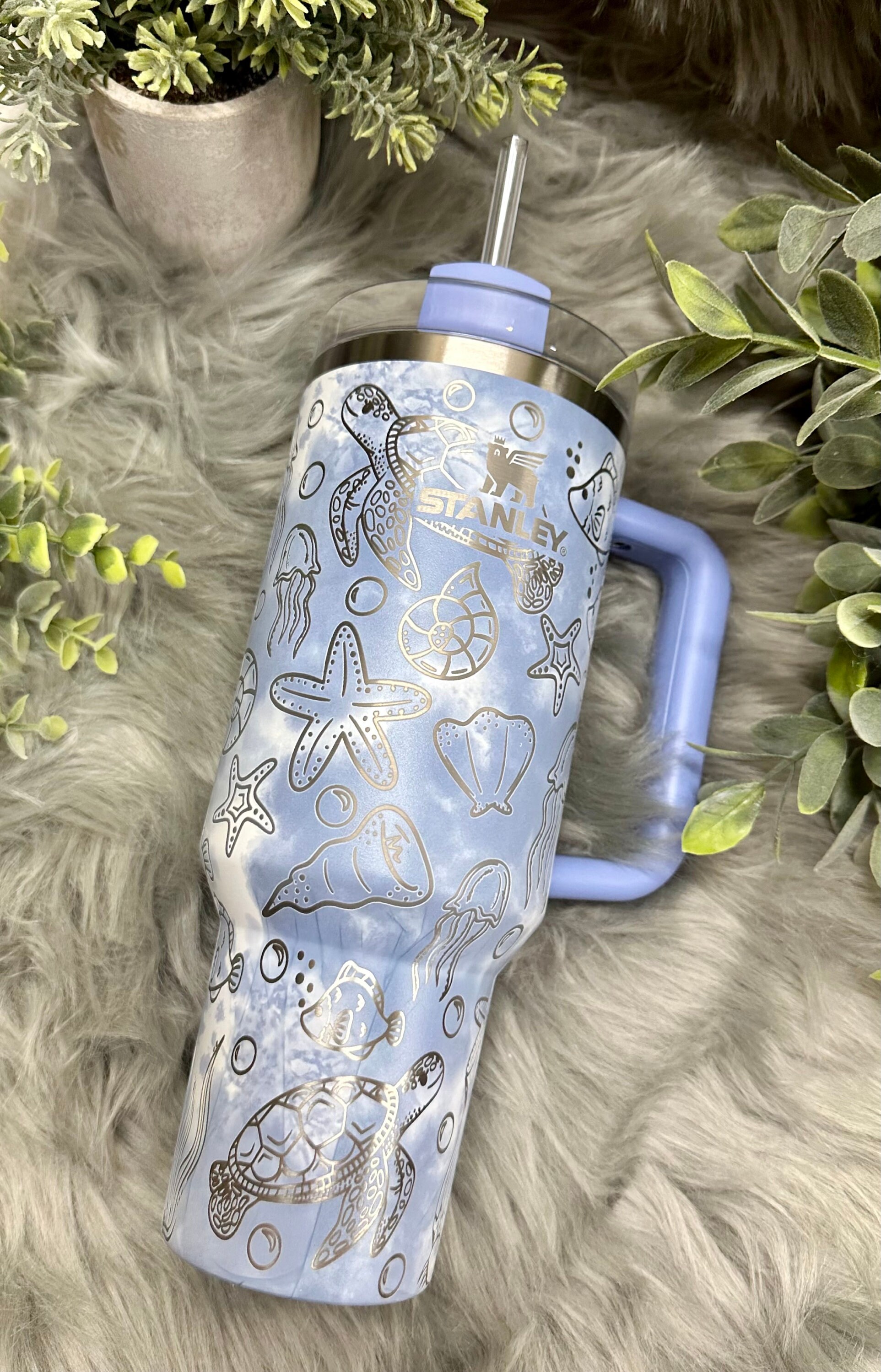 Engraved Stanley Quencher H2.0 Flowstate Tumbler 40 Oz