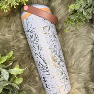 Butterfly Garden Engraved Owala FreeSip Sway Tumbler, Owala Water Bottle, Custom Owala, Owala 40oz Owala 30oz