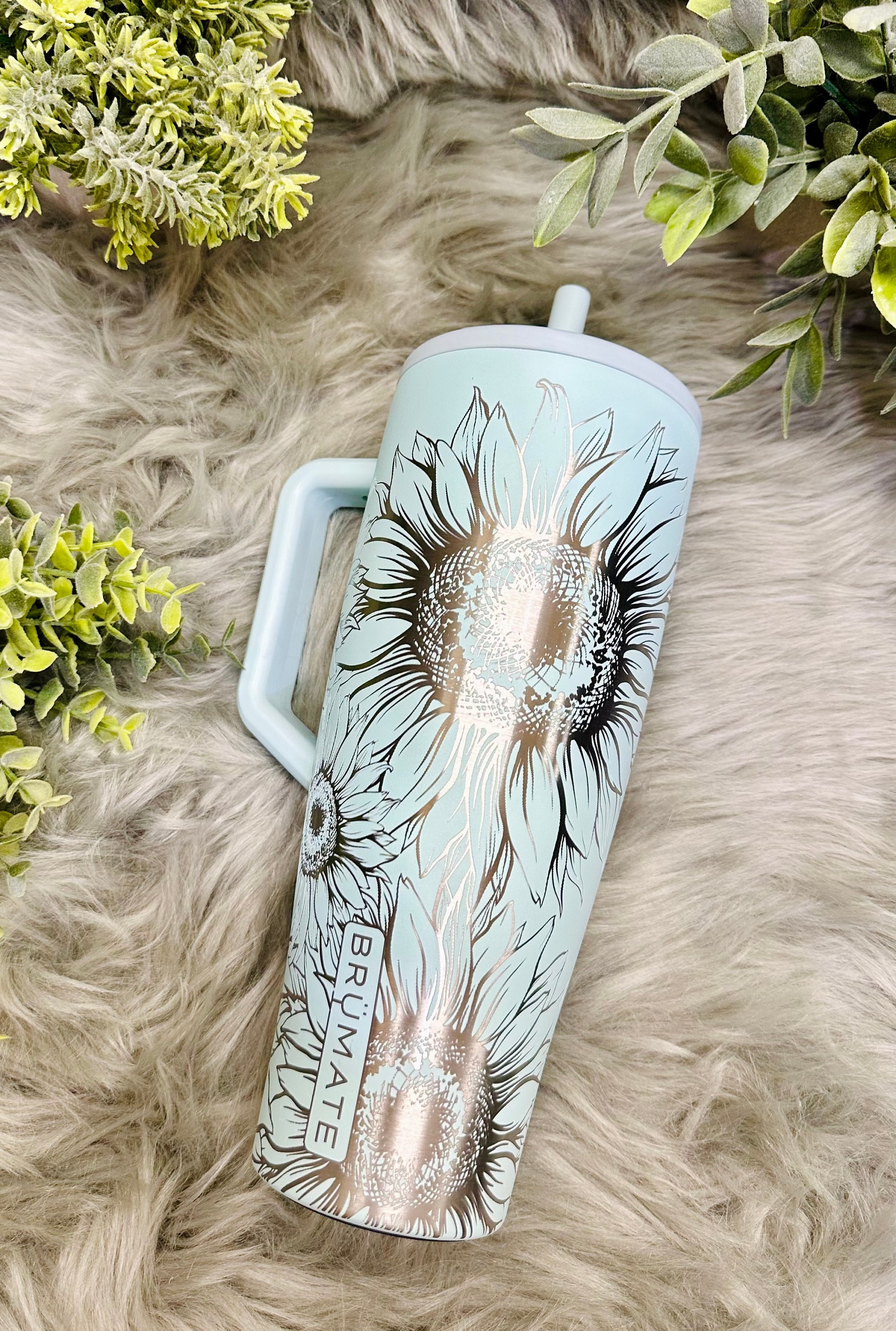 Sunflower Engraved Brumate Era Tumbler, Sunflower Engraved Era, 40oz Tumbler with Handle, Engraved Brumate Era Tumbler, Engraved Tumbler,