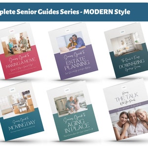 Complete Senior Guides Series - MODERN Style, Seniors, Aging,  Real Estate, Downsizing, Booklet, Senior Booklet, SRES