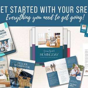 Seniors Real Estate Professional Bundle, Real Estate Marketing Material, Digital Canva Template, Seller Guide, Downsizing Materials, SRES