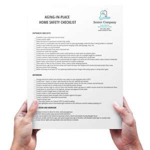Aging in Place Home Safety Checklist, Real Estate, Downsizing, Booklet ...