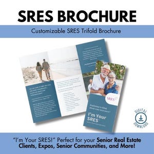 SRES Brochure, Senior Real Estate Agent Introduction Brochure, Real Estate, Downsizing, Booklet, Senior Brochure, SRES