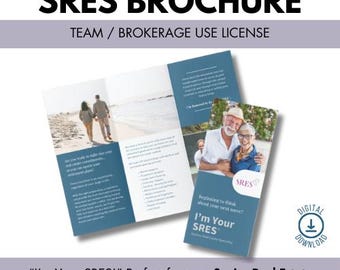 Folleto de SRES Licencia de equipo, Folleto de introducción para agentes inmobiliarios sénior, Bienes raíces, Reducción de personal, Folleto, Folleto sénior, SRES
