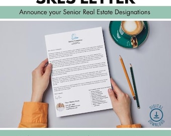 Carta de presentación para agentes inmobiliarios sénior para networking sénior - Bienes raíces, Reducción de personal, Folleto, Folleto para sénior, SRES