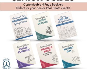 Serie completa de guías para personas mayores: estilo original, personas mayores, envejecimiento, bienes raíces, reducción de tamaño, folleto, folleto para personas mayores, SRES, bienes raíces para personas mayores
