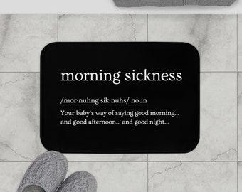 Morning Sickness Bath Mat, Funny Pregnancy Gift, Pregnancy Announcement, First Trimester, Real, Pregnancy Problems, Baby, Vomit, Nauseous