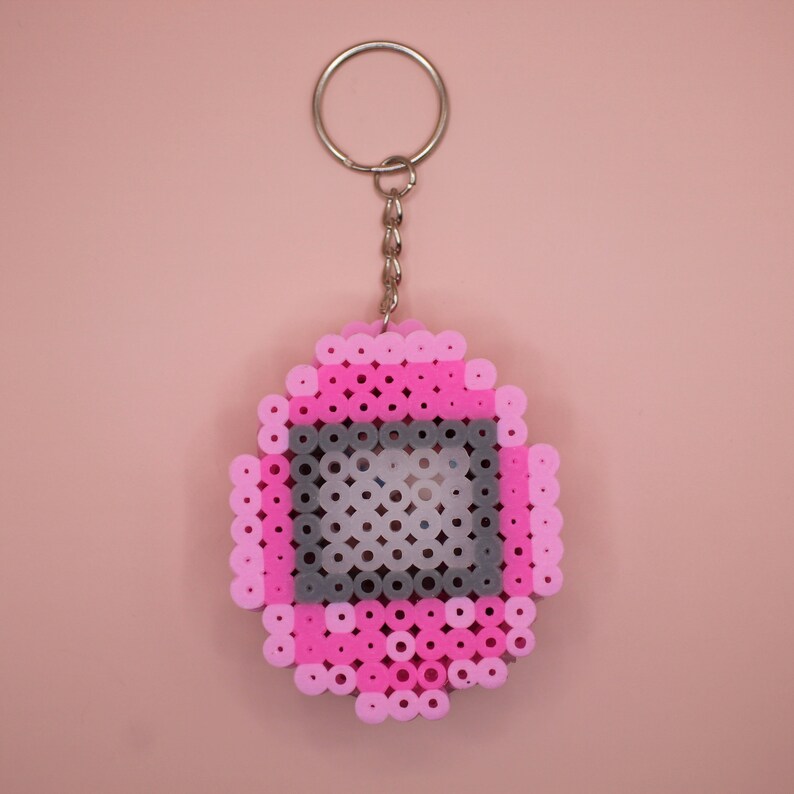 Fuse/perler Bead Unicorn Tamagotchi Shaker 3D Keychain Etsy