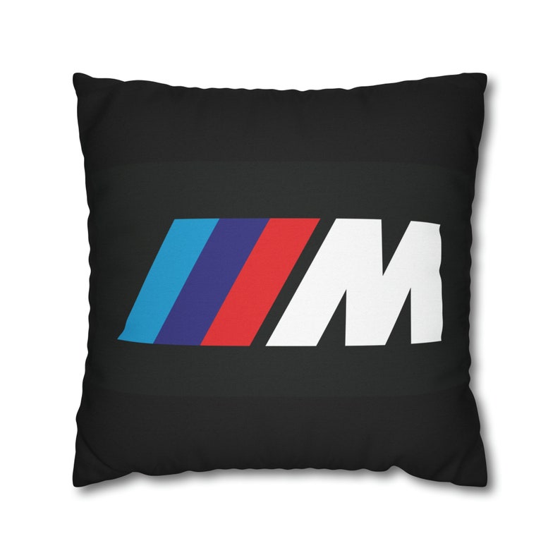 BMW Motorsport Fun, Cadeau, Passionné damateur de voitures, Oreiller carré en polyester filé, Étui à coussin image 2