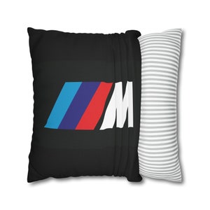 BMW Motorsport Fun, Cadeau, Passionné damateur de voitures, Oreiller carré en polyester filé, Étui à coussin image 3