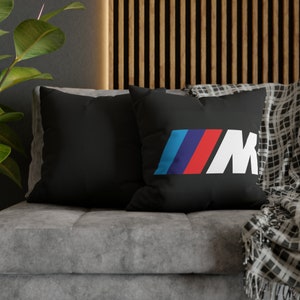 BMW Motorsport Fun, Cadeau, Passionné damateur de voitures, Oreiller carré en polyester filé, Étui à coussin image 7