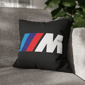 BMW Motorsport Fun, Cadeau, Passionné damateur de voitures, Oreiller carré en polyester filé, Étui à coussin image 9