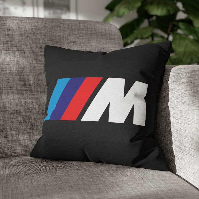 BMW Motorsport Fun, Cadeau, Passionné damateur de voitures, Oreiller carré en polyester filé, Étui à coussin image 9