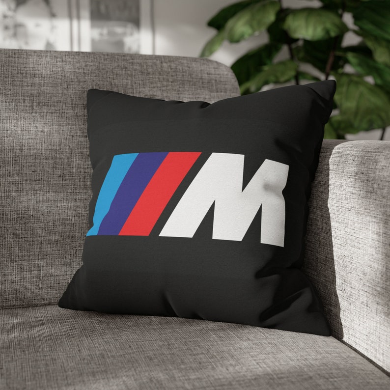 BMW Motorsport Fun, Cadeau, Passionné damateur de voitures, Oreiller carré en polyester filé, Étui à coussin image 10