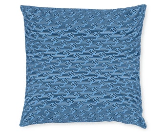 Blue ST Ford Focus, Fiesta, Puma, Fun, Gift, Car Lover Enthusiast, Square Pillow, Cushion