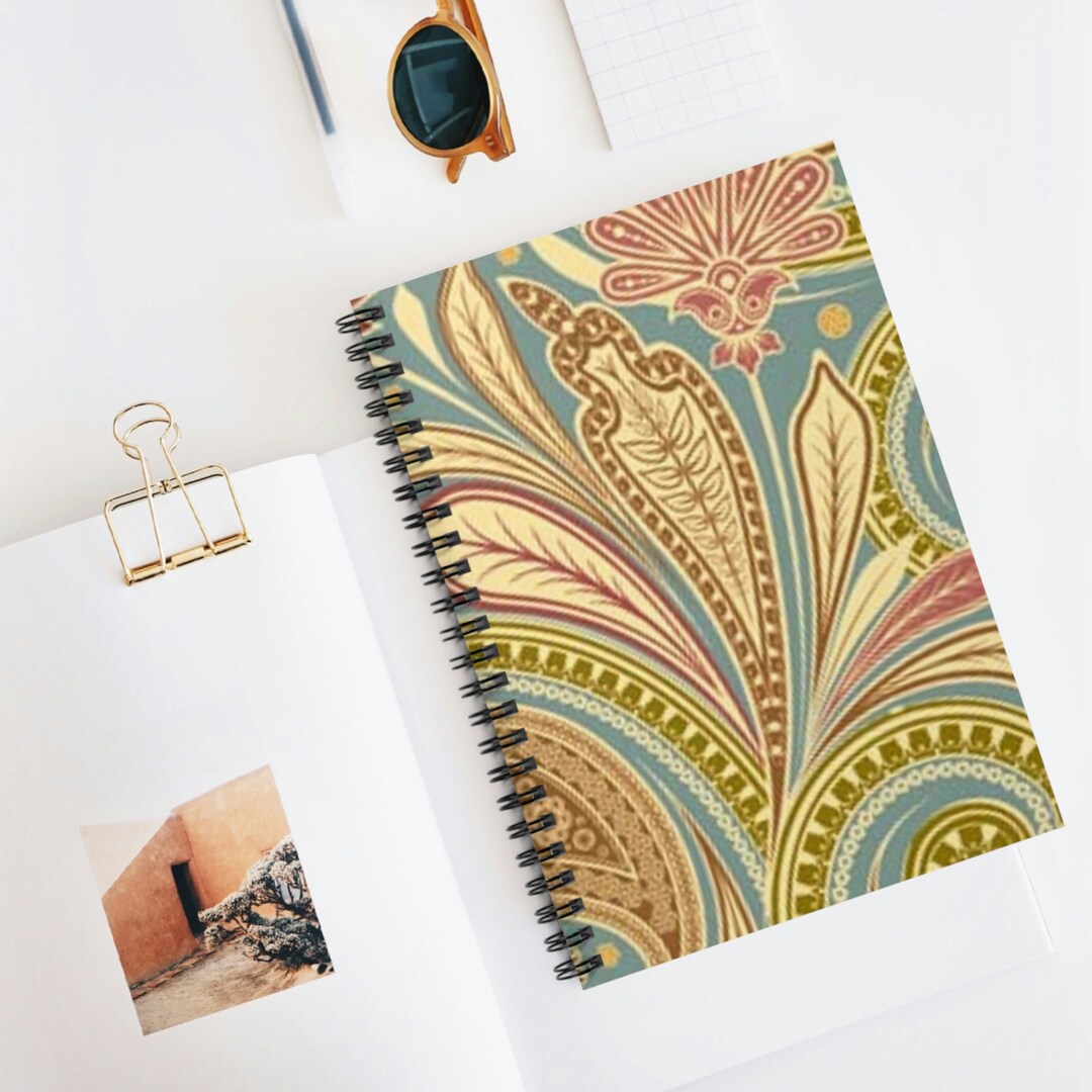 Notebook Patterns Retro Retro Design Spiral Notebook - Ruled Line - Etsy