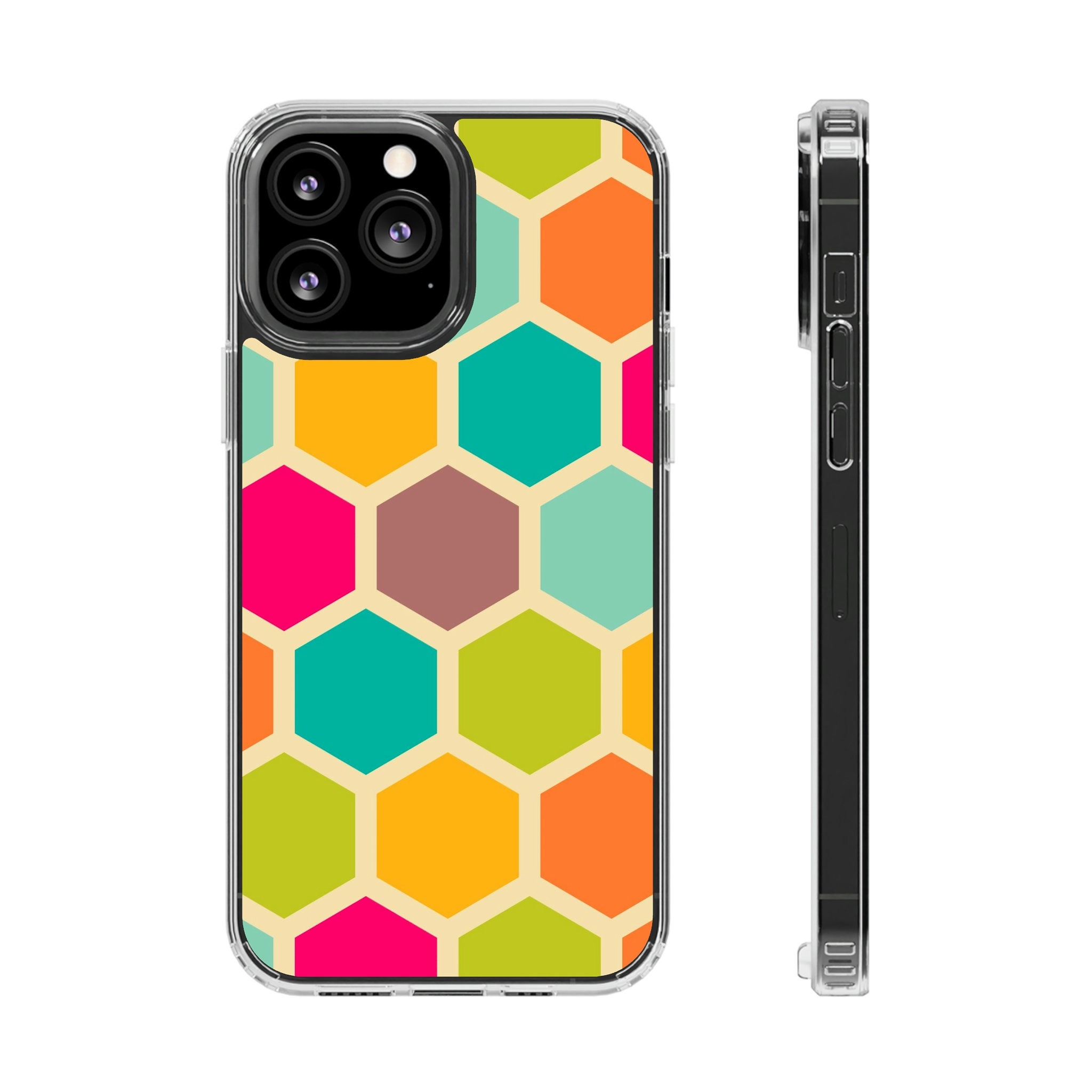 Colourful Hexagonal Shapes Clear Cases - Etsy