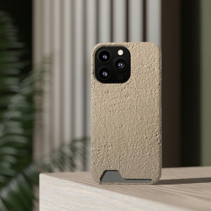 Concrete Effect Design Telefoonhoesje Met Kaarthouder