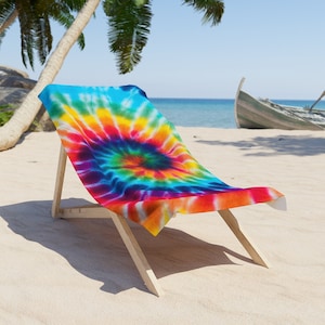 Groovy Tie Dye Beach Towel