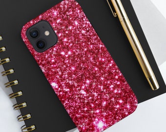 Glam Glitter Pink Tough Phone Case