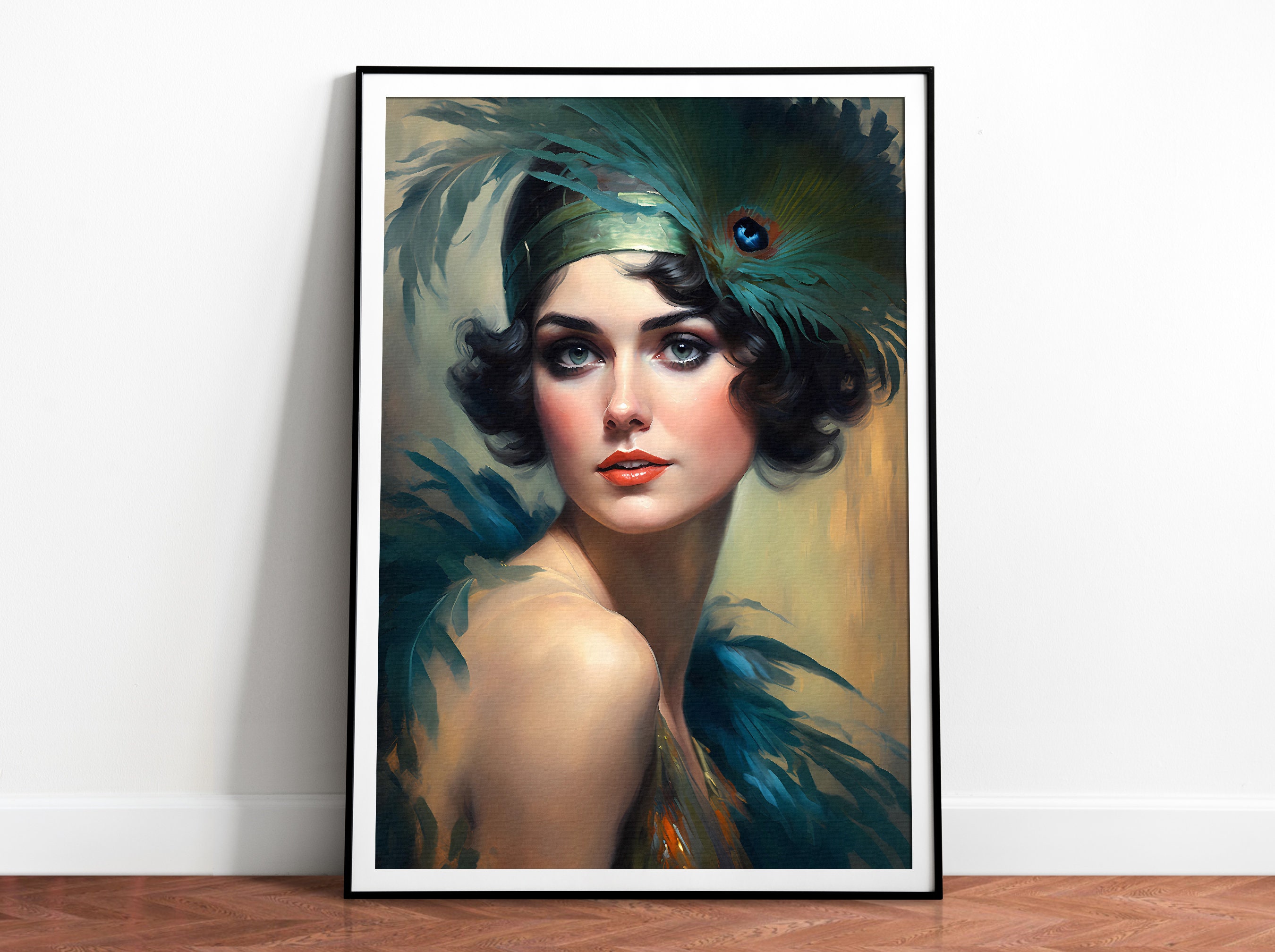 1920s Flapper Girl Art Deco Wall Print: Vintage Gatsby Poster — Digital ...