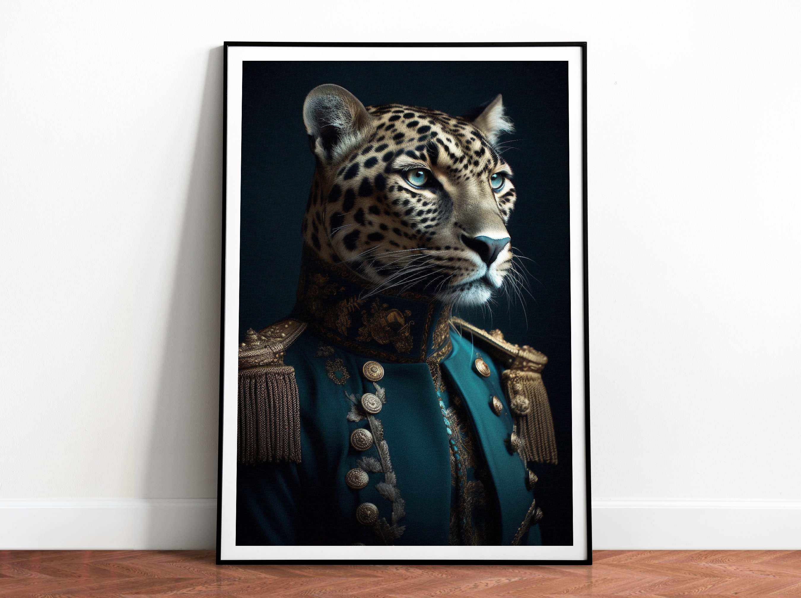 Vintage Leopard Portrait Print, Renaissance Painting, Antique Art ...